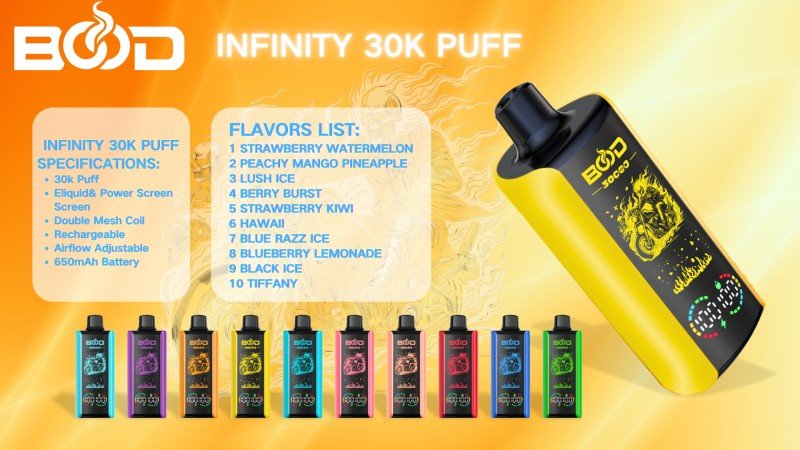 BOOD INFINITY vape 30000 BOUFFÉE MEILLEUR PRIX