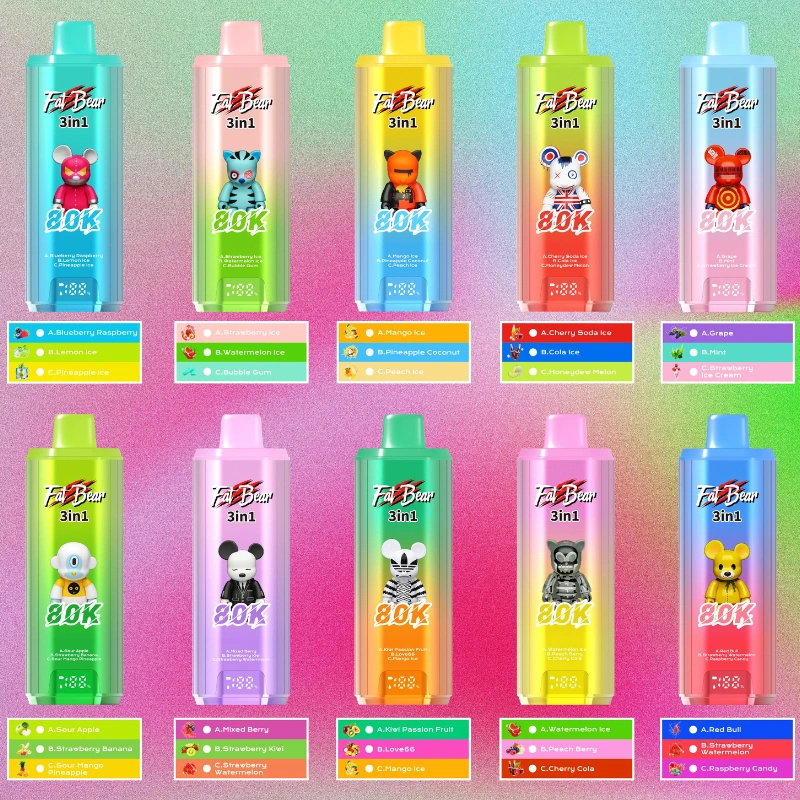 Fat Bear triple flavors 80000 puffs Best quality