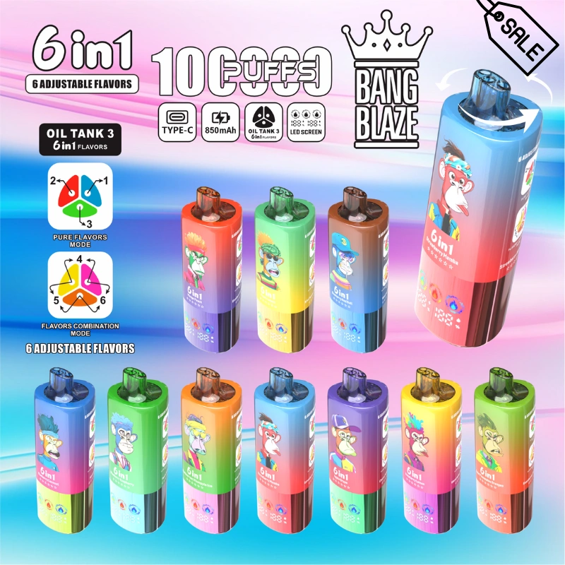 Bang Blaze 6 in 1 Digital Vape 100k PUFF Heiße Aktion