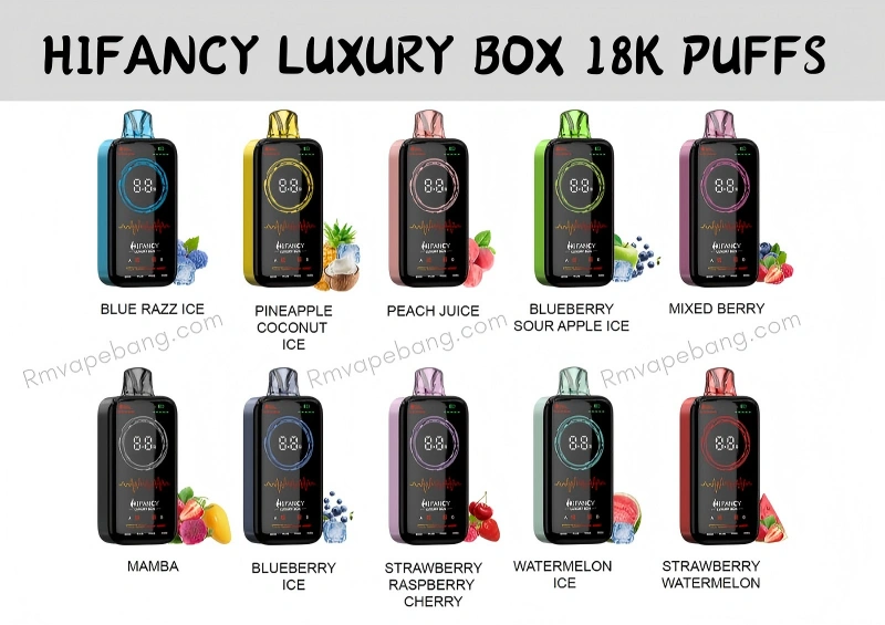 HIFANCY Luxury Box 18K disposable vape flavor collection