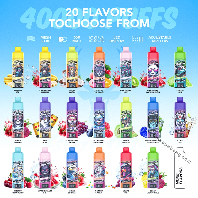 Stagbar Pro Jagger 40K Disposable Vape 20 Flavors Available