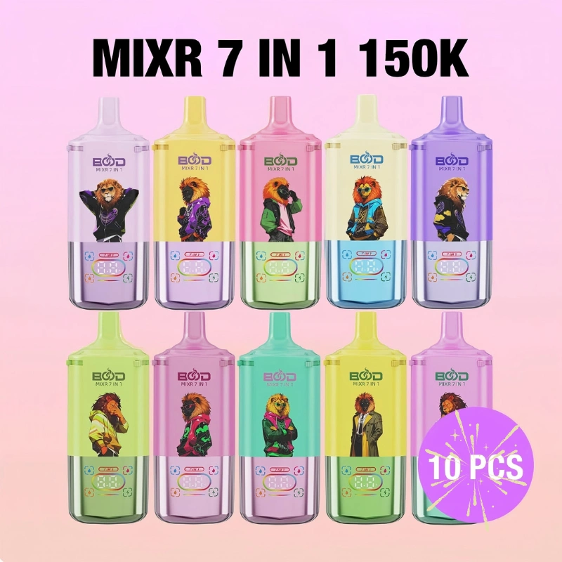 7 az 1-ben több ízű egyszer használatos vape váltási rendszerrel BOOD MIXR