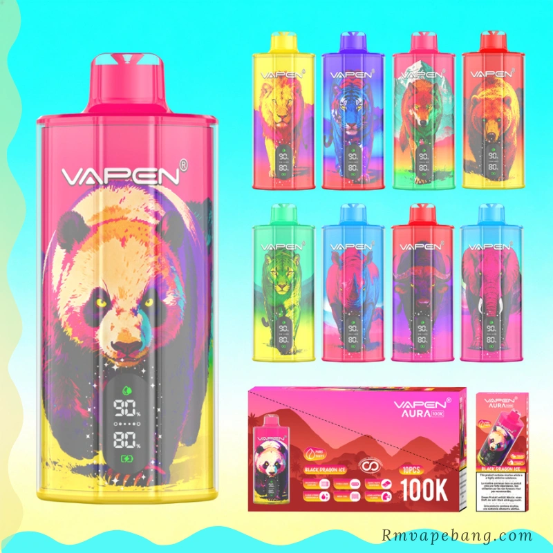 VAPEN AURA 100K Αναπνοές Αποσπώμενο Ατμιστικό Συλλογή Γεύσεων