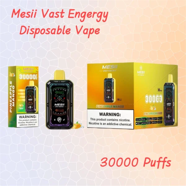 Mesii 360°LED Light vape 30k puffs bulk sale