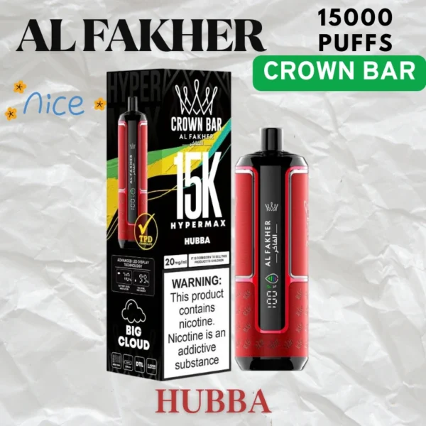 AL FAKHER CROWN BAR VAPE 15000 PUFFS BEST PRICE