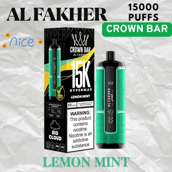 AL FAKHER CROWN BAR VAPE 15K PUFFS TOP SALE