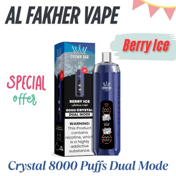 AL FAKHER CRYSTAL VAPE 8000 PUFFS CHEPER PRICE