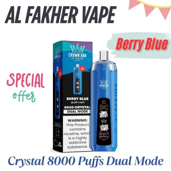 AL FAKHER CRYSTAL VAPE 8000 PUFFS GOOD SALE