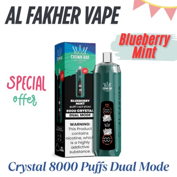 AL FAKHER CRYSTAL VAPE 8K PUFFS CHEPER PRICE