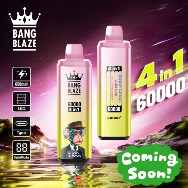 Bang Blaze 4 in 1 flavors puffs 60000 Bulk Price