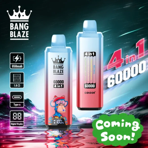 Bang Blaze 4 in 1 flavors puffs 60000 Discount Sale