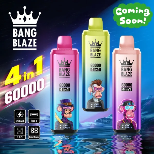 Bang Blaze digital display vape puffs 60000 Bulk Price