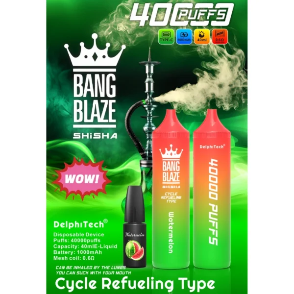 Bang Blaze shisha vape 40k puffs Cheapest Price