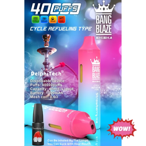 Bang Blaze shisha vape puffs 40000 Cheapest Price