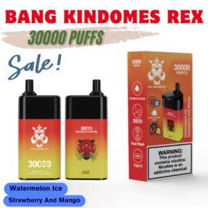 Bang Kindomes Rex double flavors vape 30k puffs New Design