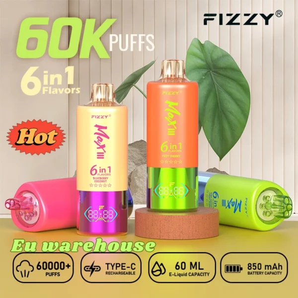 Fizzy 6 in 1 flavors 60000 puffs Cheaper Price