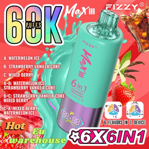 Fizzy LED Display vape 60k puffs Cheaper Price