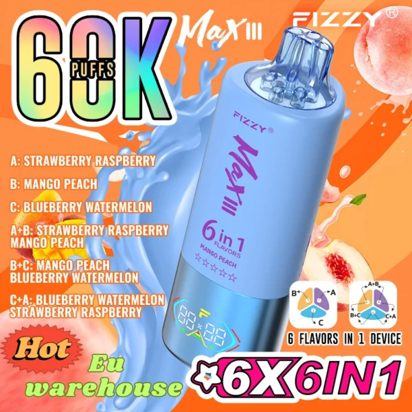 Fizzy LED Display vape 60k puffs Top Sale