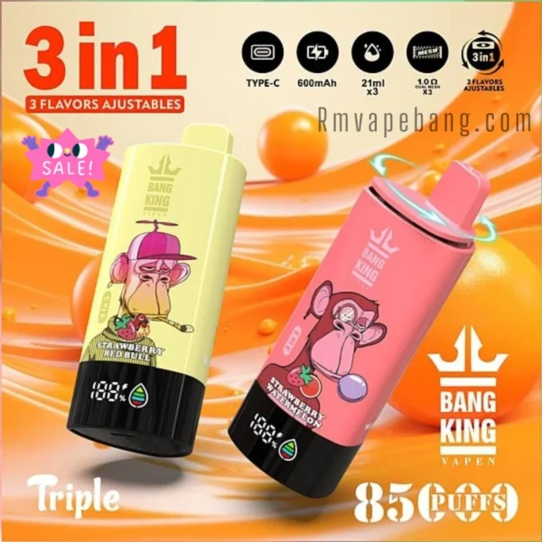 BANG KING triple flavors 85000 puffs Bulk price