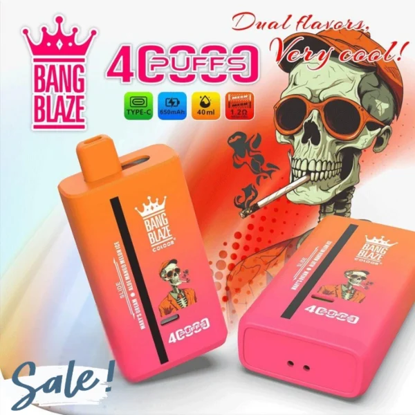 Bang blaze dual flavors 40k puffs bulk price