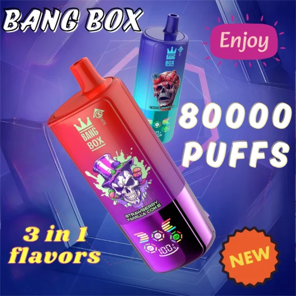 Bang box 3 in 1 flavors 80000 puffs Discount price