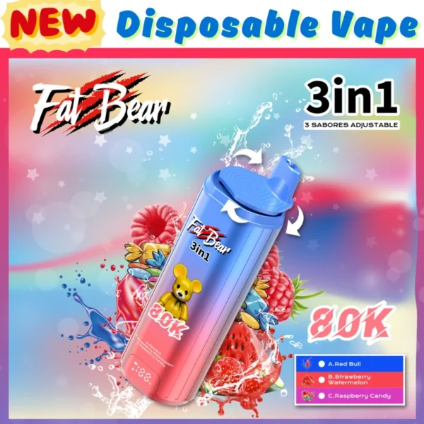 Fat Bear triple flavors 80k puffs Best quality