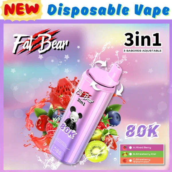 Fat Bear triple flavors 80k puffs wholesale price