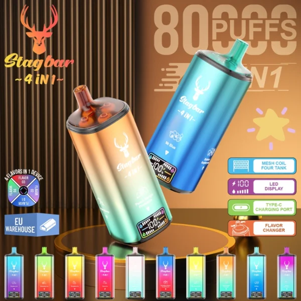 wholesale price stagbar bar led display puffs 80k