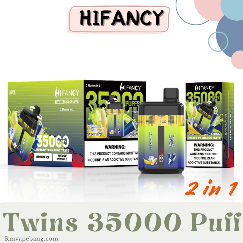 Ergonomický HIFANCY TWINS 35K Potiahnutí Jednorazový vaporizér