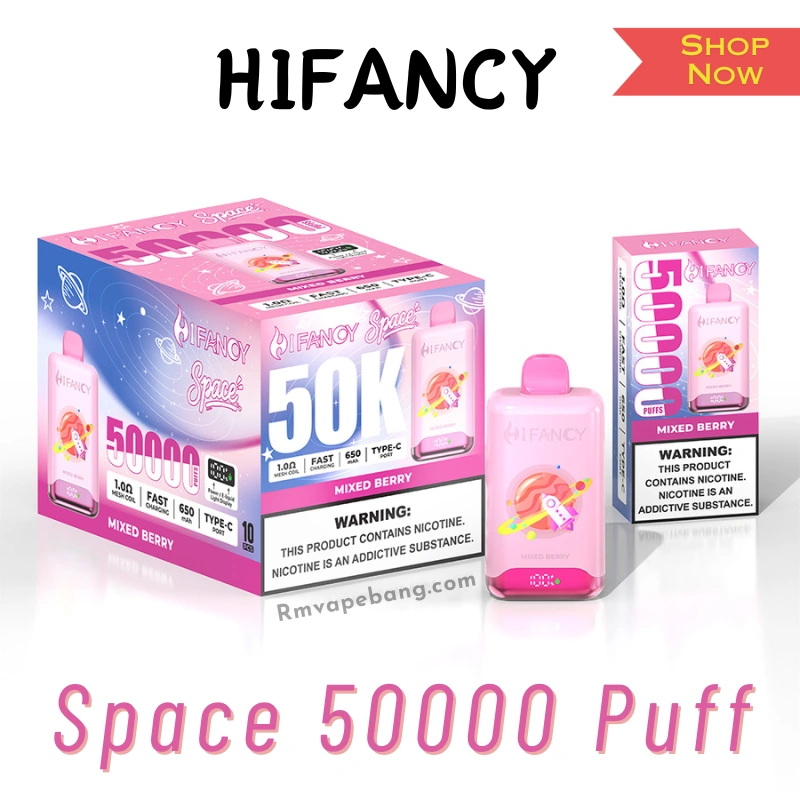 HIFANCY Space 50K vape with LED display battery and puff indicator