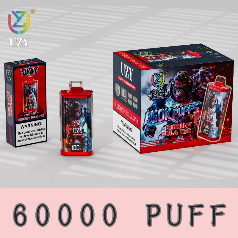 Krištáľový dizajn 60000 puffov jednorazový vape priehľadné telo UZY vape