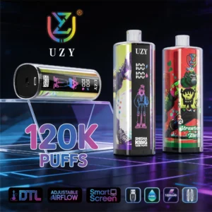 Dispozitiv de vaporizare de unică folosință UZY Shisha King 120K pufuri cu ecran inteligent