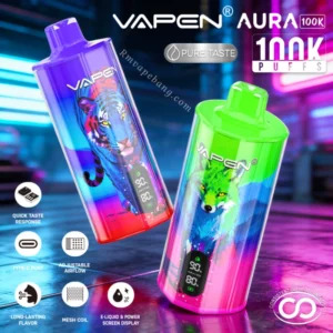 VAPEN AURA 100K Puffs Disposable Vape Device Full View