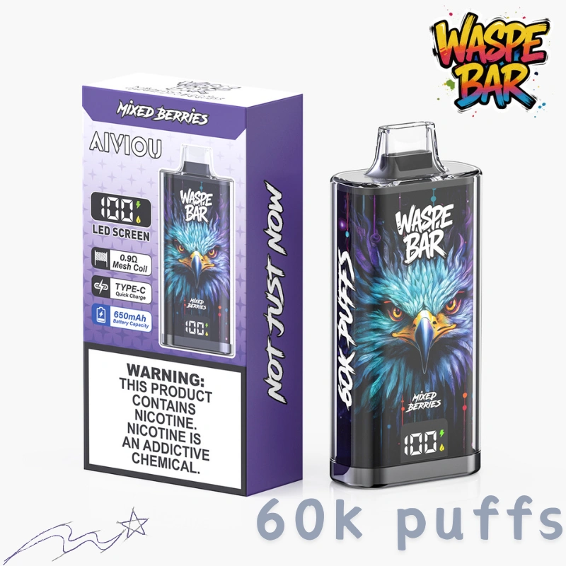 Waspe Bar 60000 puffs disposable vape blackberry blackcurrant