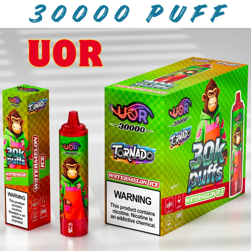 UOR Tornado Vape – jednorazový vaporizér s vysokým počtom potiahnutí (30 000 potiahnutí)