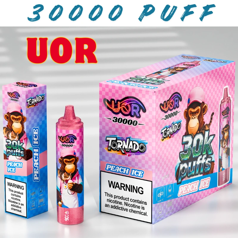 UOR Tornado Vape – jednorazový vaporizér s vysokým počtom potiahnutí (30 000 potiahnutí)