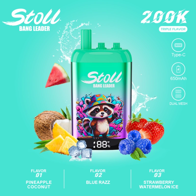 200 000 potiahnutí Stoll Vape s inteligentným LED displejom