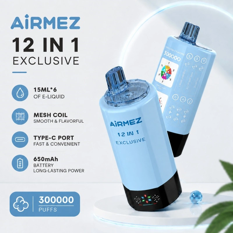 300K Puffs AiRMEZ Jednorazová e-cigareta s technológiou sieťovinovej cievky