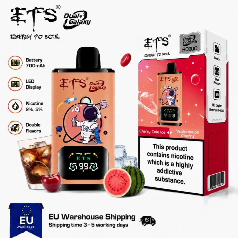 Dvojitá príchuť ETS Galaxy 30000 – dobíjateľný vaporizér