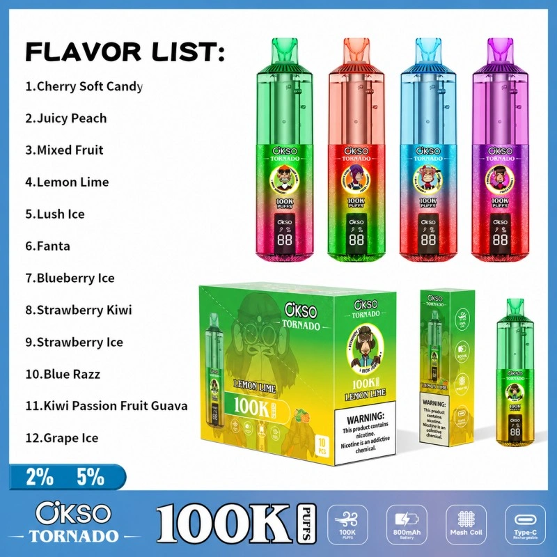 OKSO Tornado 100000 Pufov Cena vo Výrobe Jednorazová Vape