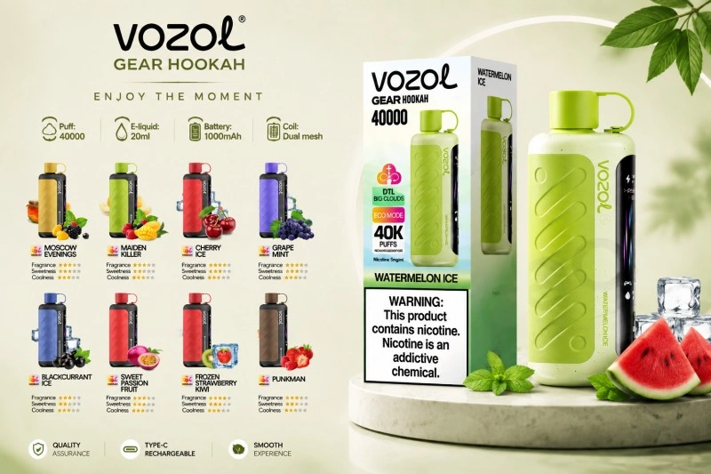 VOZOL GEAR HOOKAH 40K – wysokiej jakości urządzenie do wapowania typu shisha