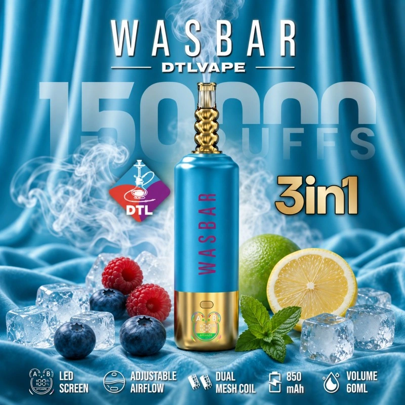 WASBAR 150000 potiahnutí Dobíjateľný jednorazový vap