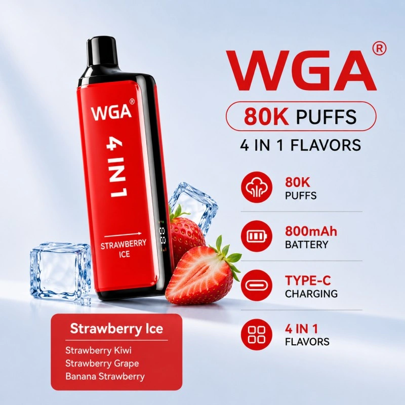 WGA 4 v 1 jednorazový vaporizér s 80 000 potiahnutiami na veľkoobchodný predaj