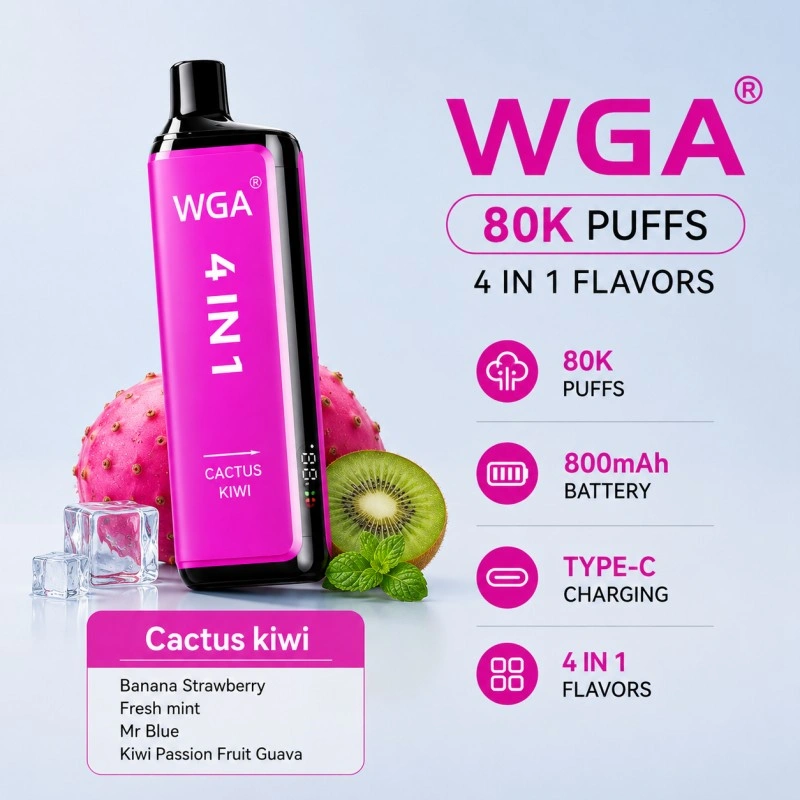 WGA – prémiový vaporizér s mesh cievkou na 80 000 potiahnutí s konektorom Type-C