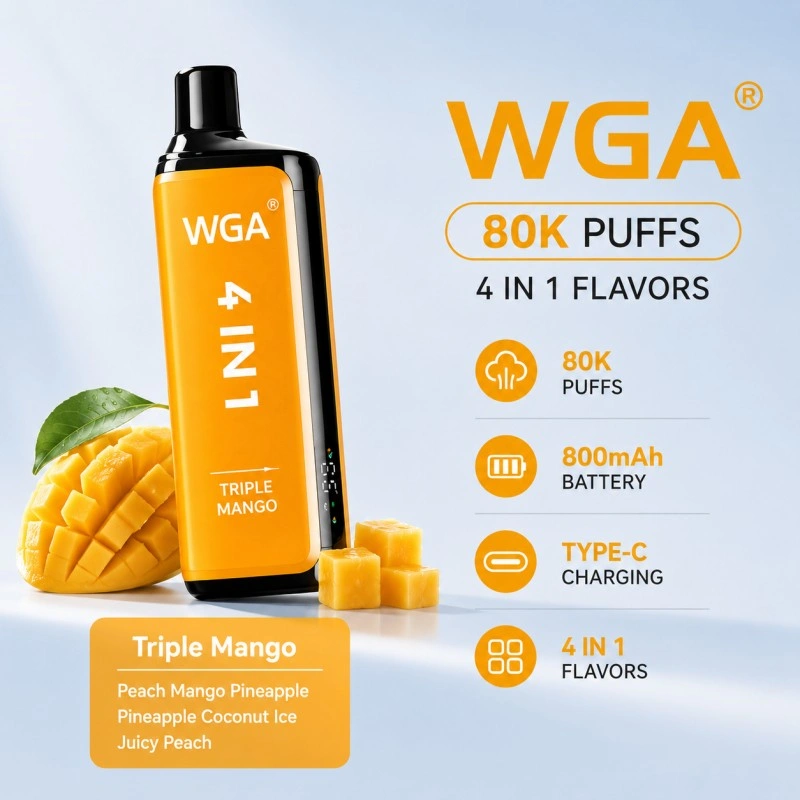 WGA 80K – dobíjateľný jednorazový vaporizér pre obchody s vaporizérmi