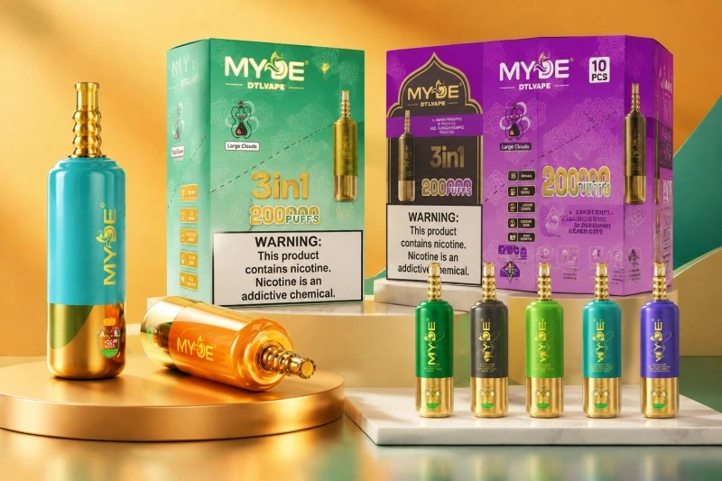 MYDE 200K 3 in 1 Vape Retail Box and Product Packaging