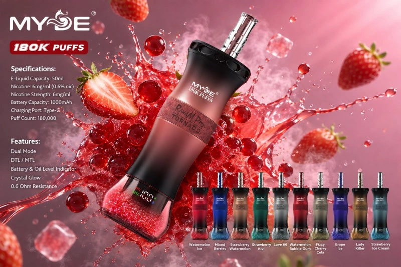 MYDE 180K Puffs Vape with Dual Mode DTL MTL